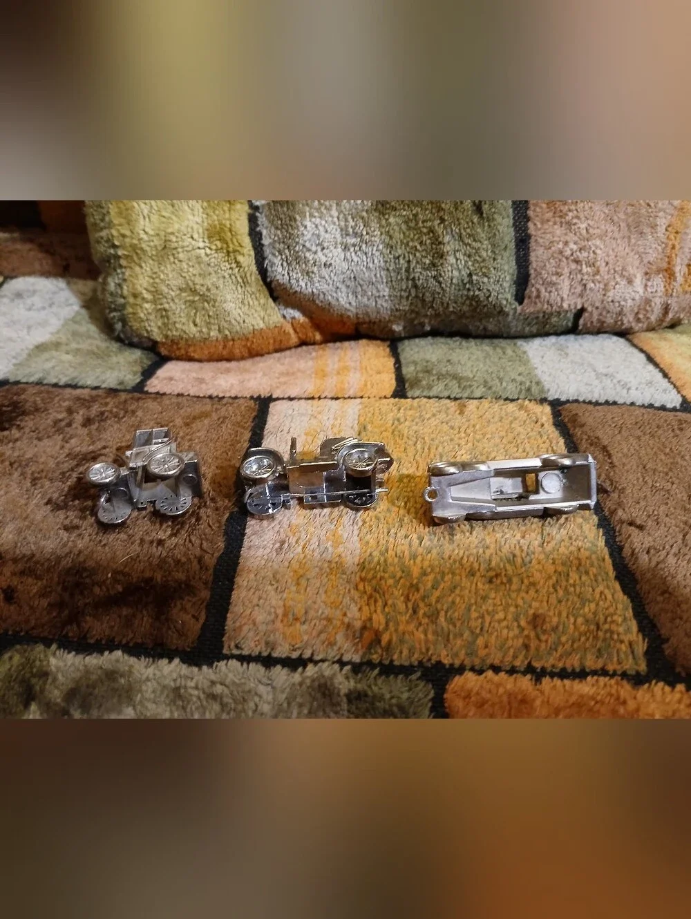 Silver Toy Car Set 3 Metallic Miniature Vehicles A